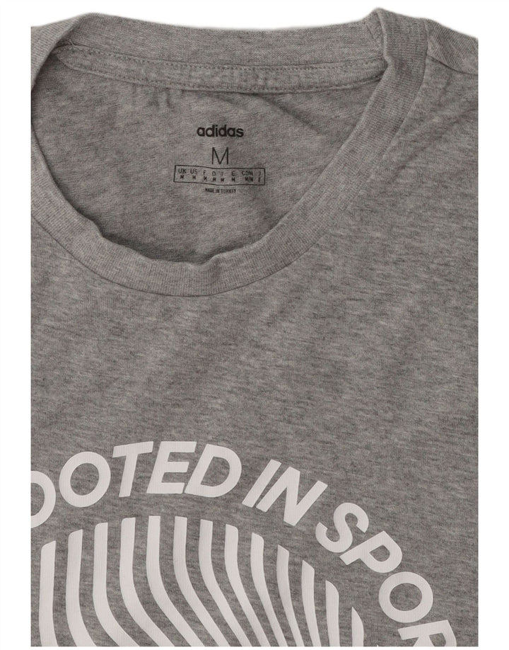 Maglietta grafica da uomo Adidas Top grigio medio chiazzato