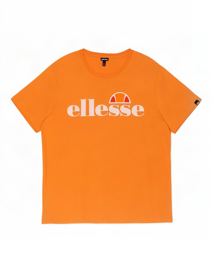 T-shirt grafica da uomo Ellesse Top 2XL in cotone arancione