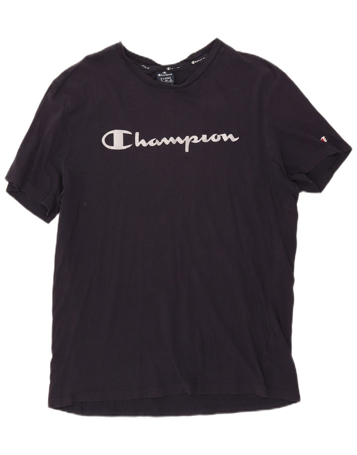 T-shirt grafica da uomo Champion Top XL Blu navy