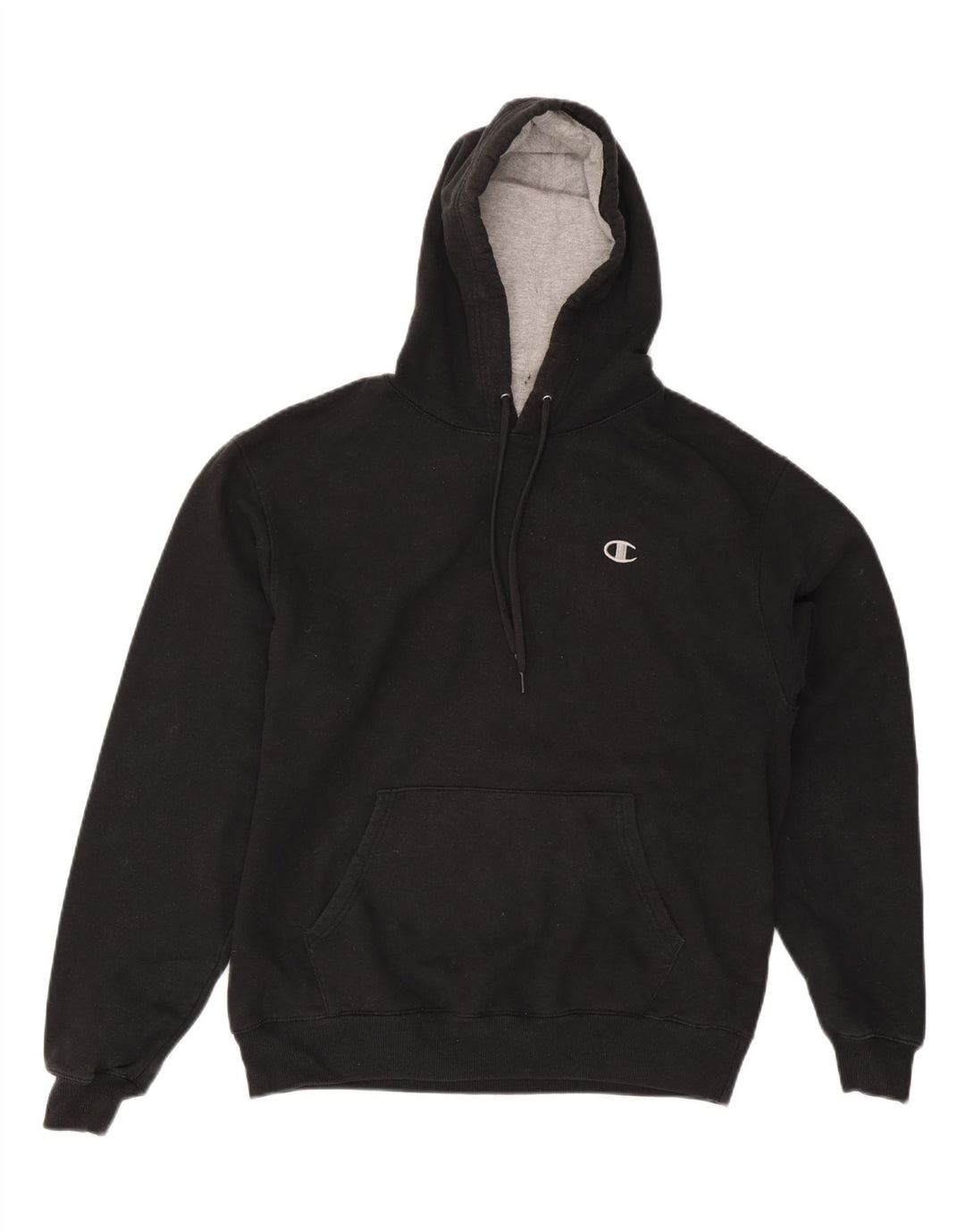Felpa con cappuccio da uomo Champion, cotone nero medio