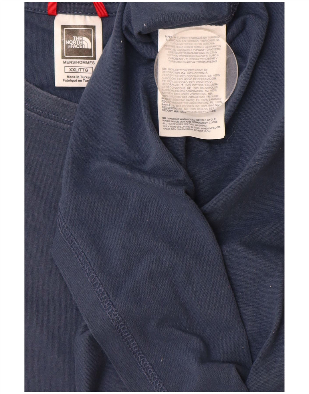 T-shirt grafica da uomo THE NORTH FACE Top 2XL cotone blu navy