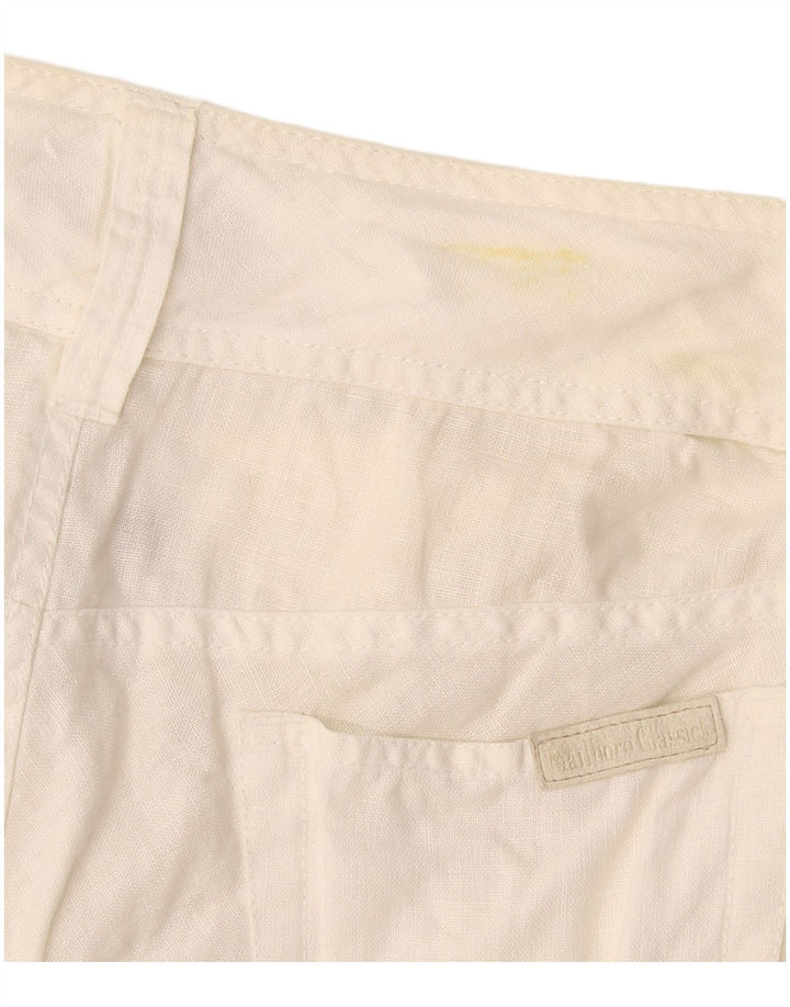 Gonna a trapezio da donna Marlboro Classics EU 42 Large W30 Lino bianco