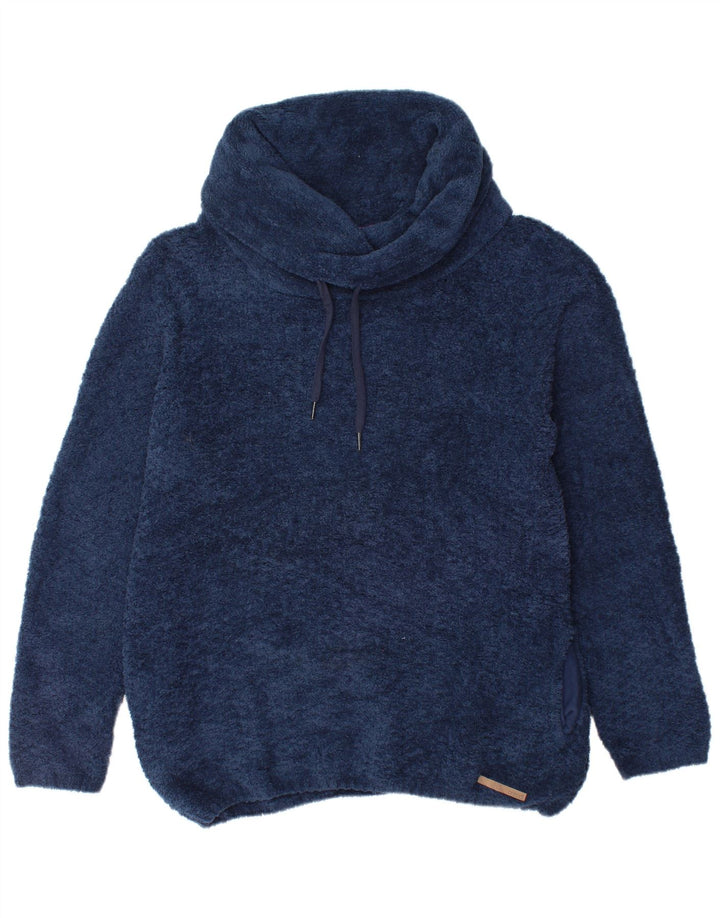 ANIMAL Maglione in pile da donna con collo alto UK 18 XL Poliestere blu navy