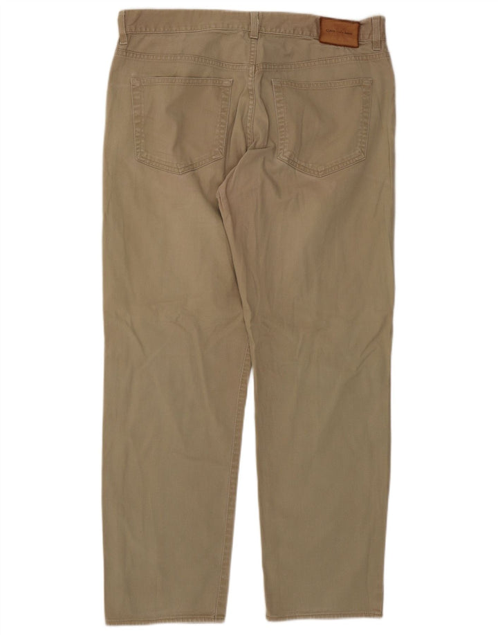 Jeans dritti da uomo Calvin Klein W34 L29 Beige