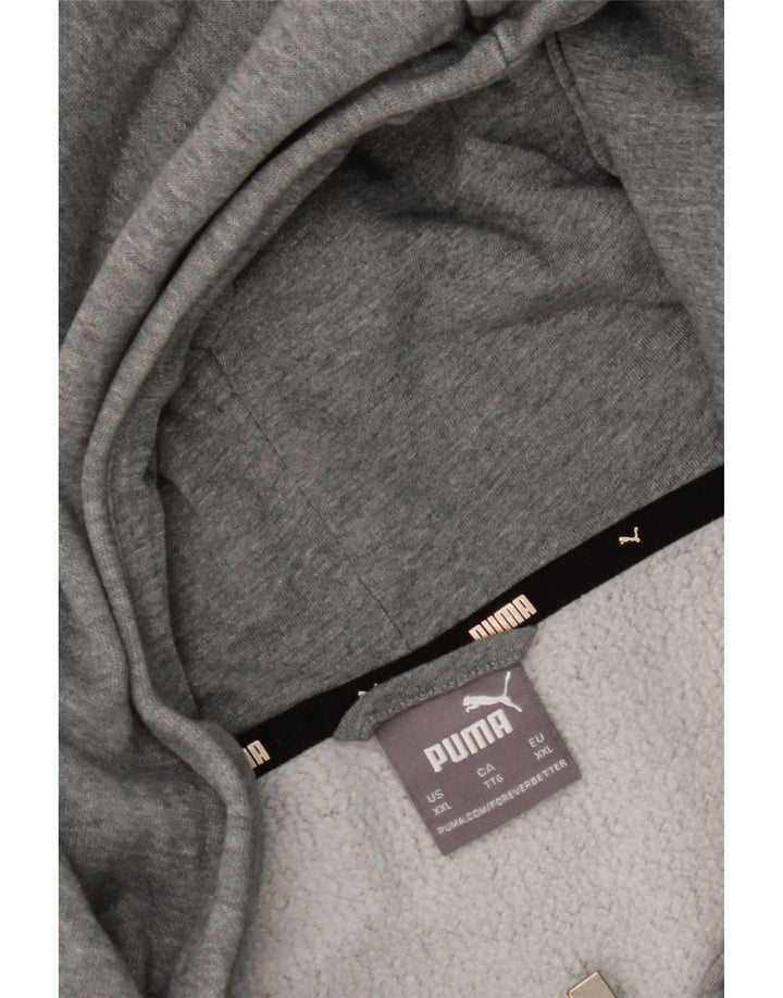 PUMA Mens Zip Hoodie Sweater 2XL Grey