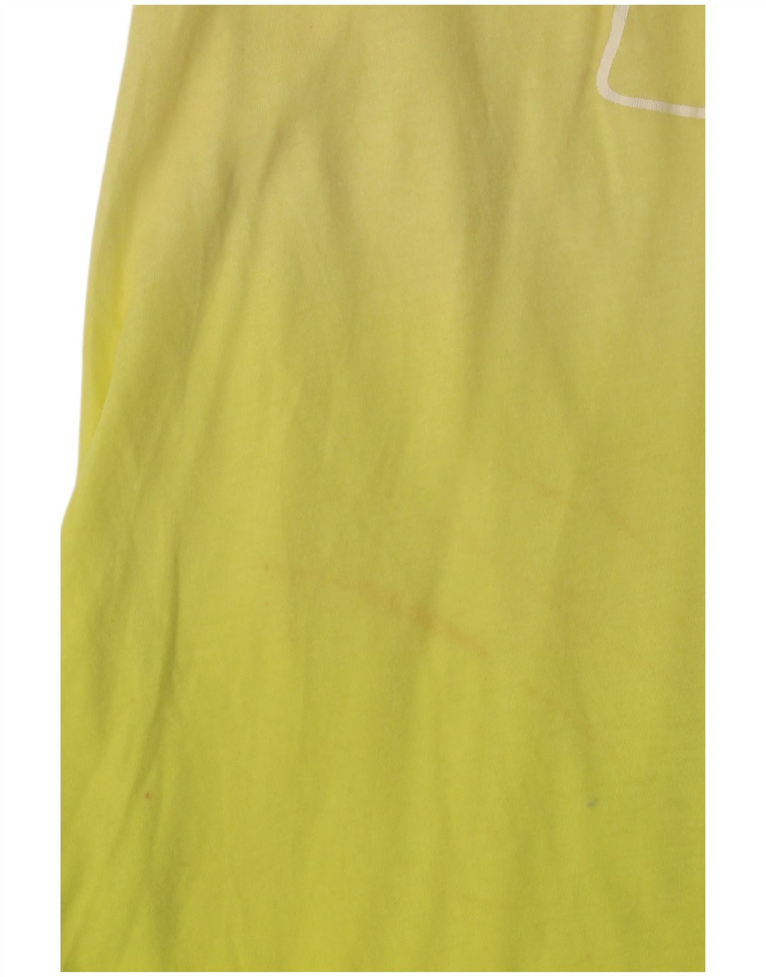 BENETTON Top tunica grafica da donna UK 8 Small Yellow Colourblock Beach