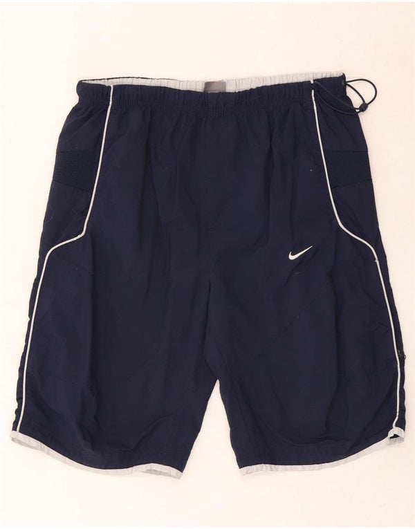 Pantaloncini sportivi Nike da uomo medi in nylon blu navy
