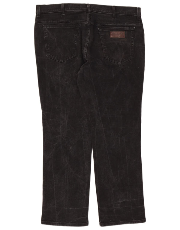 Jeans dritti elasticizzati Texas Wrangler da uomo W40 L30 cotone nero
