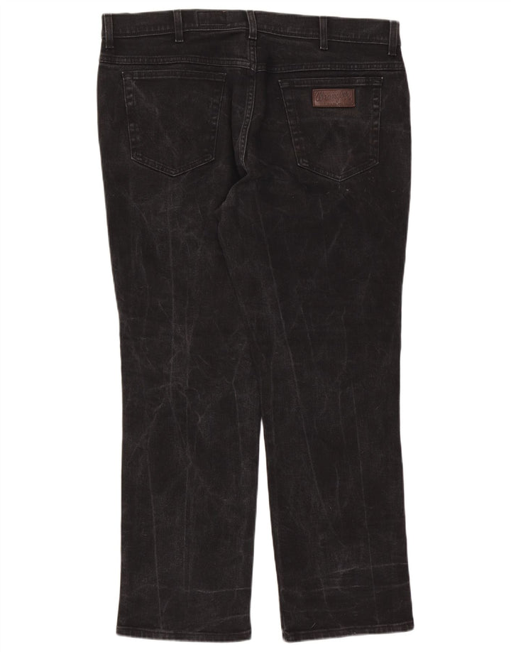 Jeans dritti elasticizzati Texas Wrangler da uomo W40 L30 cotone nero