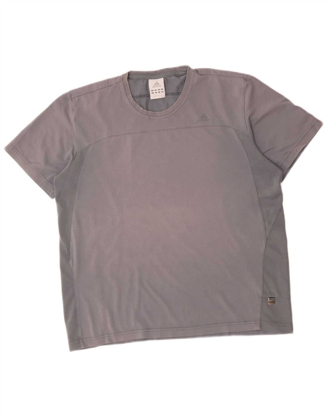 T-shirt Adidas da uomo Top Large in cotone grigio