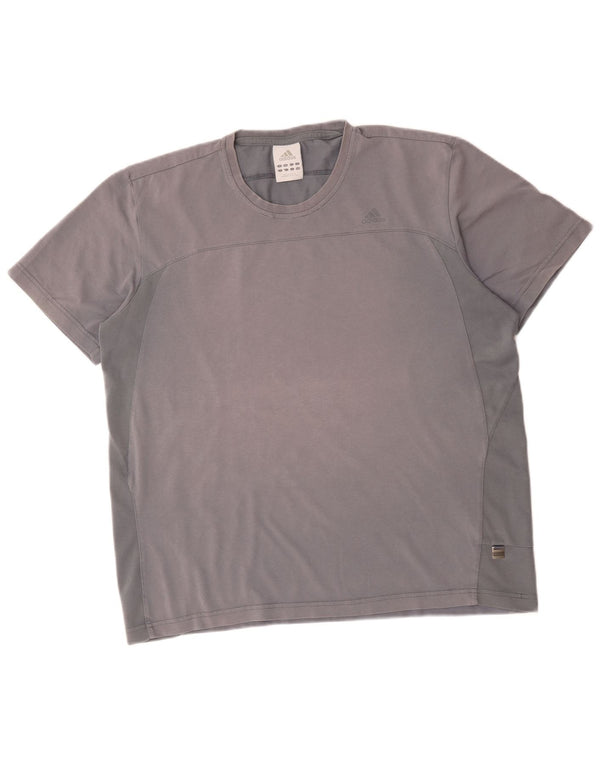 T-shirt Adidas da uomo Top Large in cotone grigio