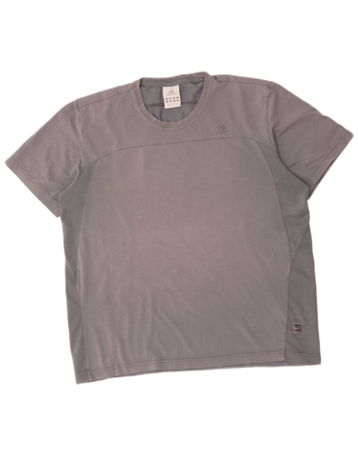 T-shirt Adidas da uomo Top Large in cotone grigio