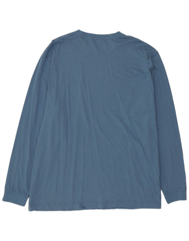 L.L.BEAN Maglia da uomo tradizionale a maniche lunghe XL blu