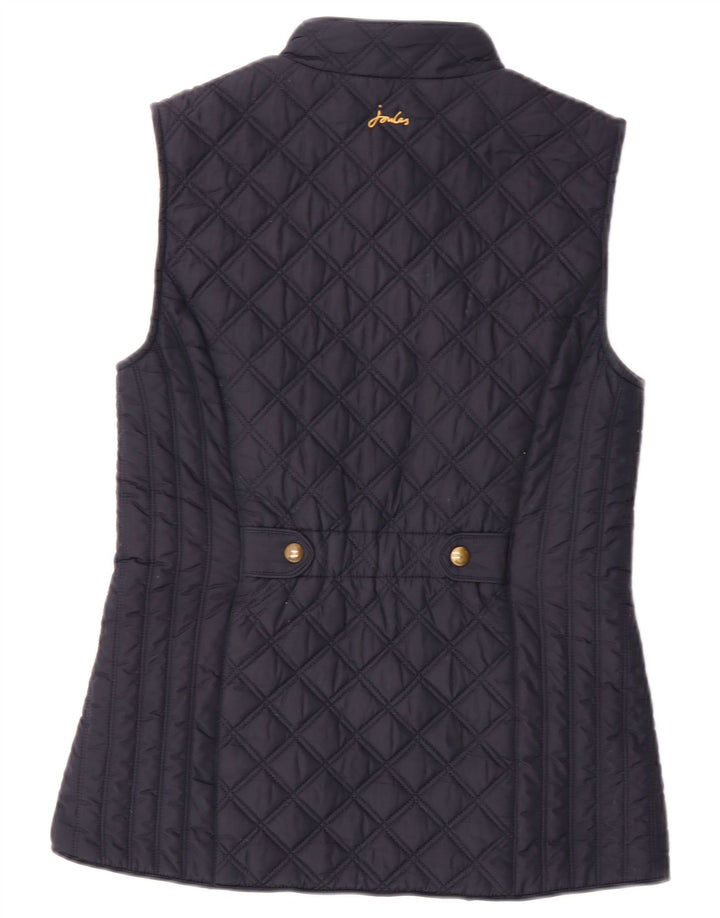 Gilet trapuntato da donna Joules UK 8 piccolo in poliestere blu navy