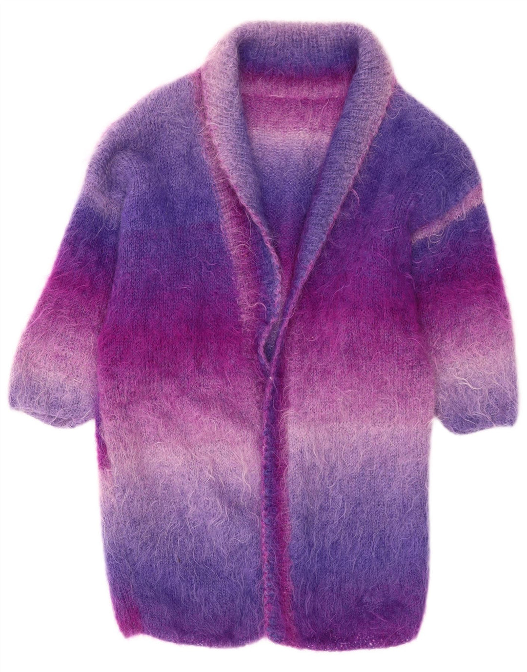 Maglione maglione lungo da donna vintage UK 14 grande multicolore