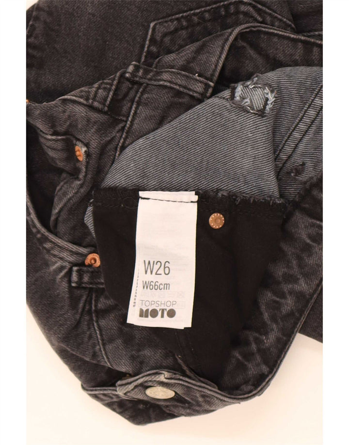 Mini gonna di jeans da donna Topshop W26 piccola in cotone nero