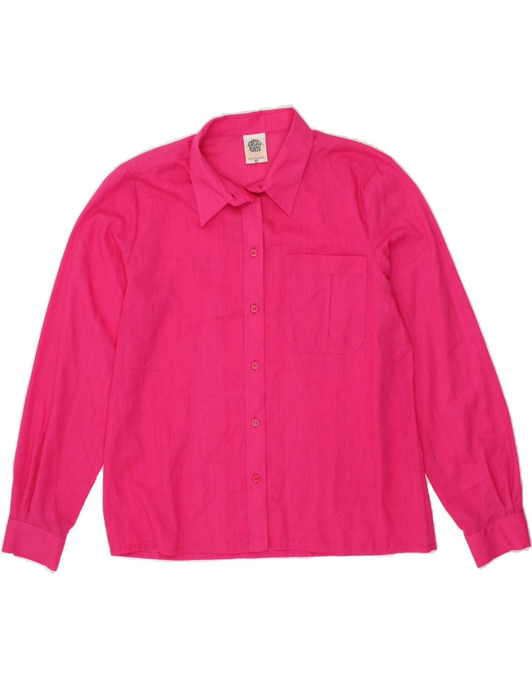 VINTAGE Womens Shirt IT 42 Medium Pink Polyester Vintage Vintage and Second-Hand Vintage from Messina Hembry 