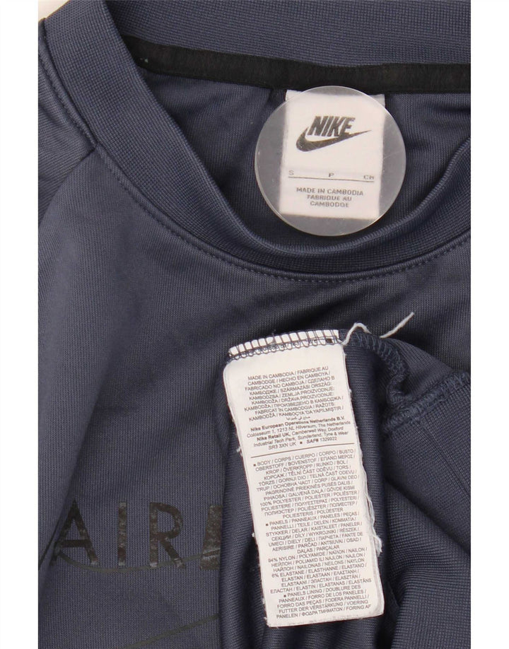 Felpa con grafica Nike da uomo, piccola, in poliestere color block blu navy