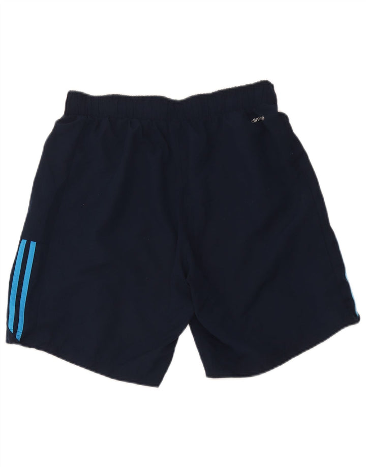 Pantaloncini sportivi Adidas Climalite da uomo medi in poliestere blu navy
