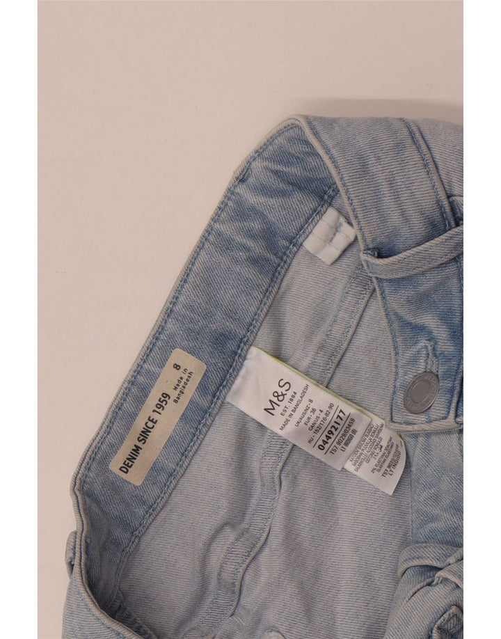 Gonna in denim da donna Marks & Spencer UK 8 piccola W26 cotone blu