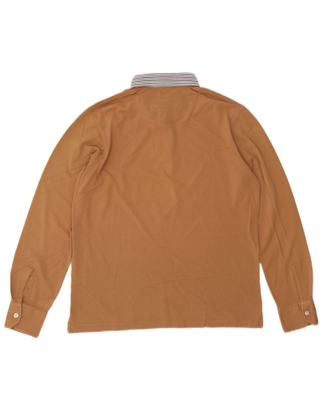 Polo da rugby da uomo a maniche lunghe HARMONT & BLAINE in cotone beige medio