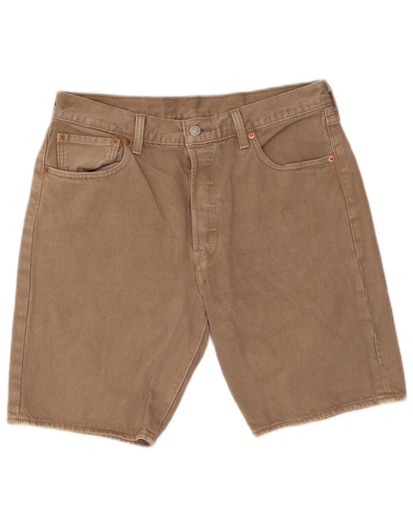 Pantaloncini di jeans Levi's 501 da uomo W32 in cotone beige medio