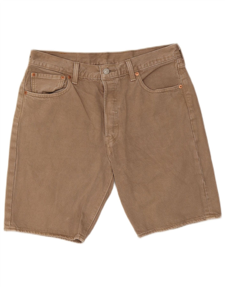 Pantaloncini di jeans Levi's 501 da uomo W32 in cotone beige medio