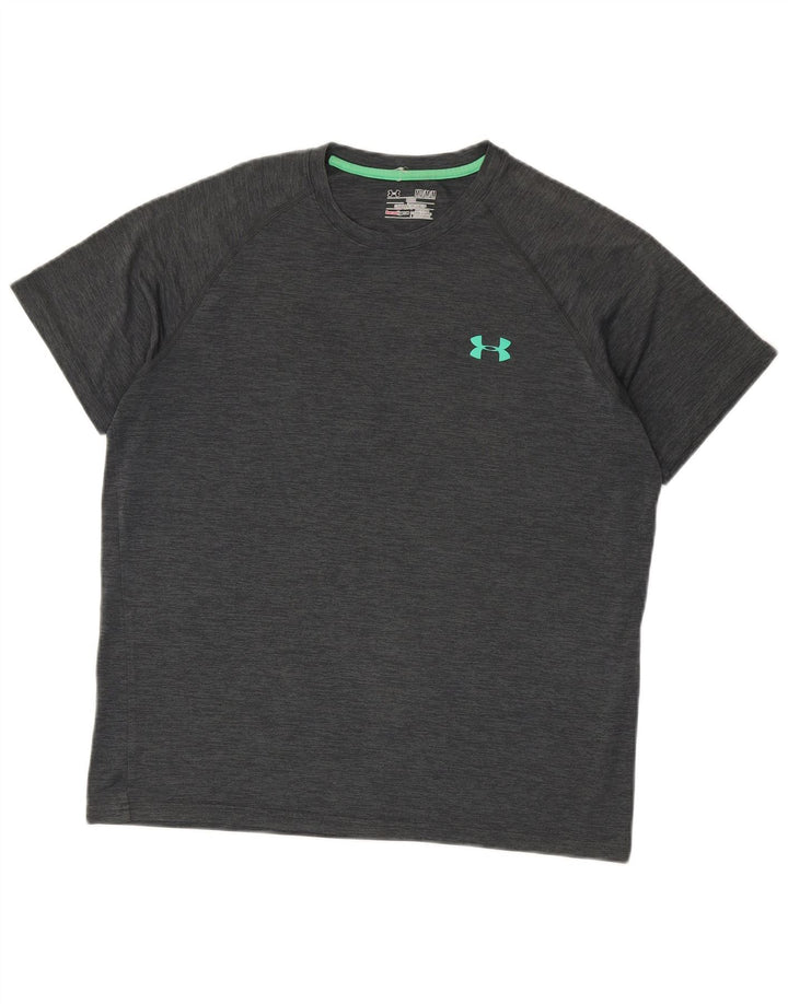 Maglietta da uomo UNDER ARMOUR Heat Gear Top grigio medio chiazzato