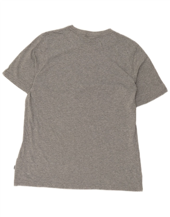 T-shirt grafica da uomo Puma grande in cotone grigio