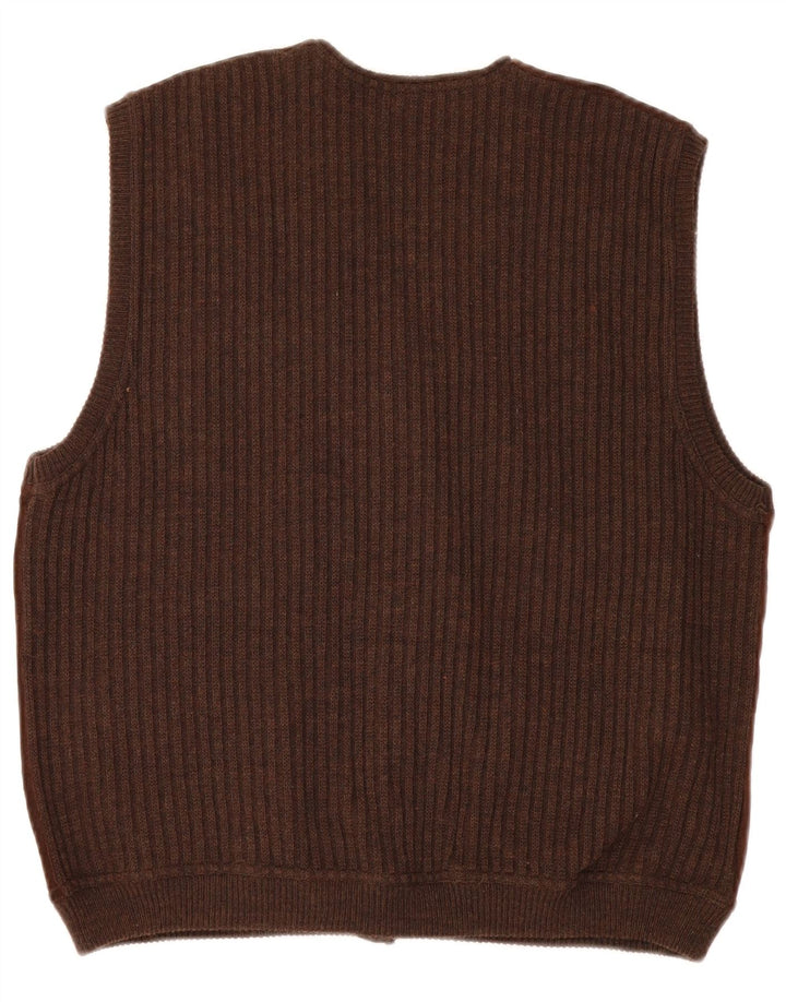Gilet Uomo Scamosciato Il Granchio Pelle Marrone Medio