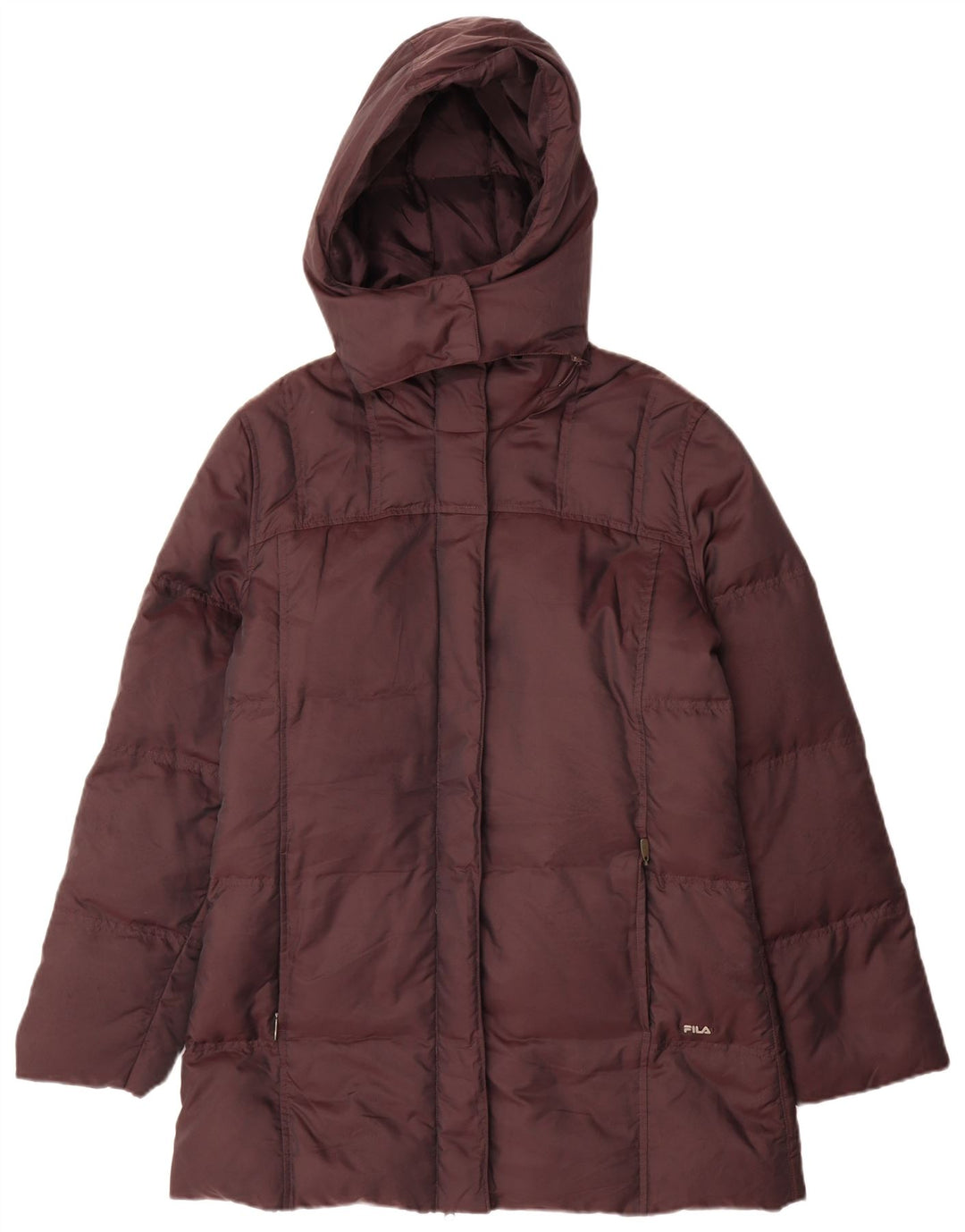 Cappotto imbottito con cappuccio da donna Fila UK 14 Poliammide marrone medio