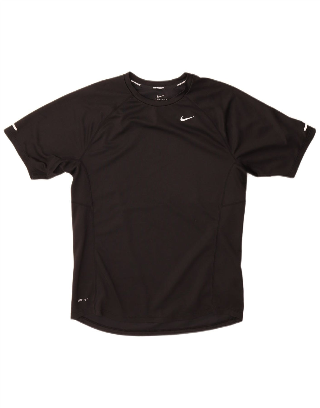T-shirt Nike da uomo Dri Fit, top in poliestere nero medio