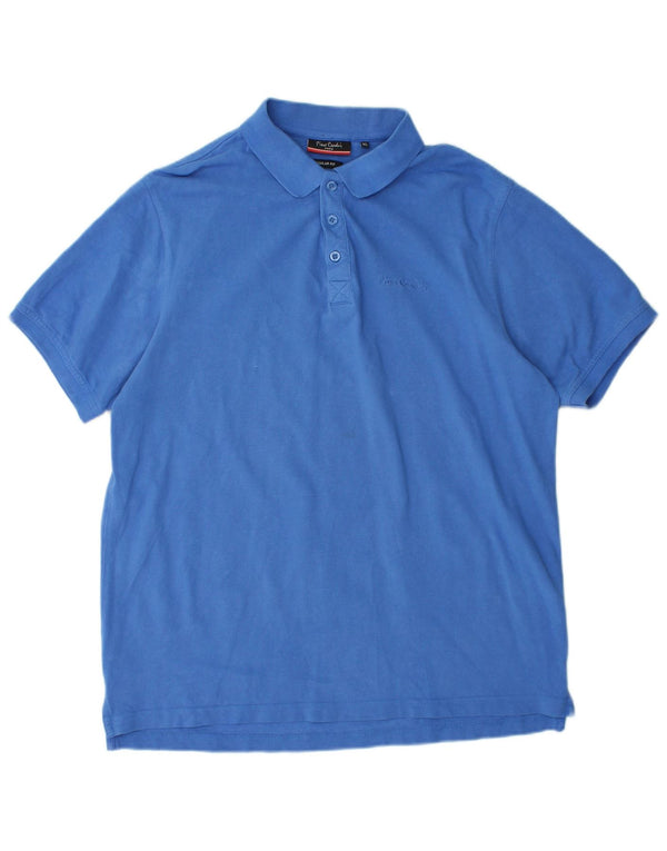 PIERRE CARDIN Polo da uomo vestibilità regolare XL in cotone blu