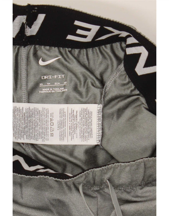 Pantaloncini sportivi Nike Dri Fit da donna UK 6 XS poliestere grigio