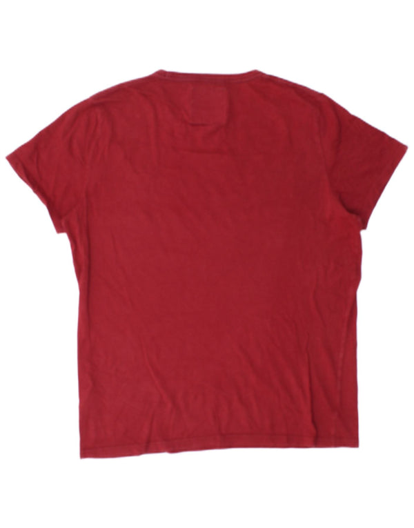 T-shirt grafica da uomo Hollister Top in cotone rosso medio