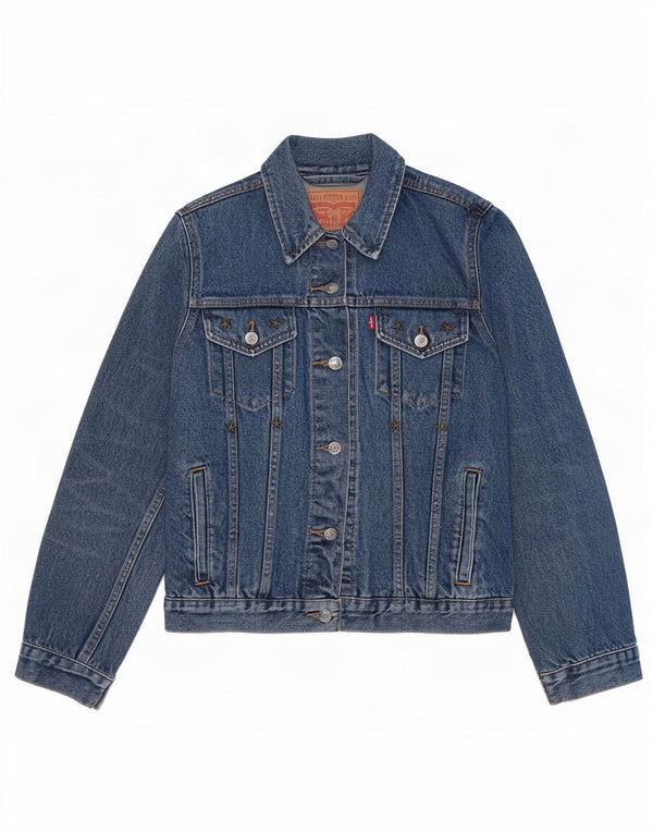 Giacca di jeans da donna Levi's UK 14 grande cotone blu