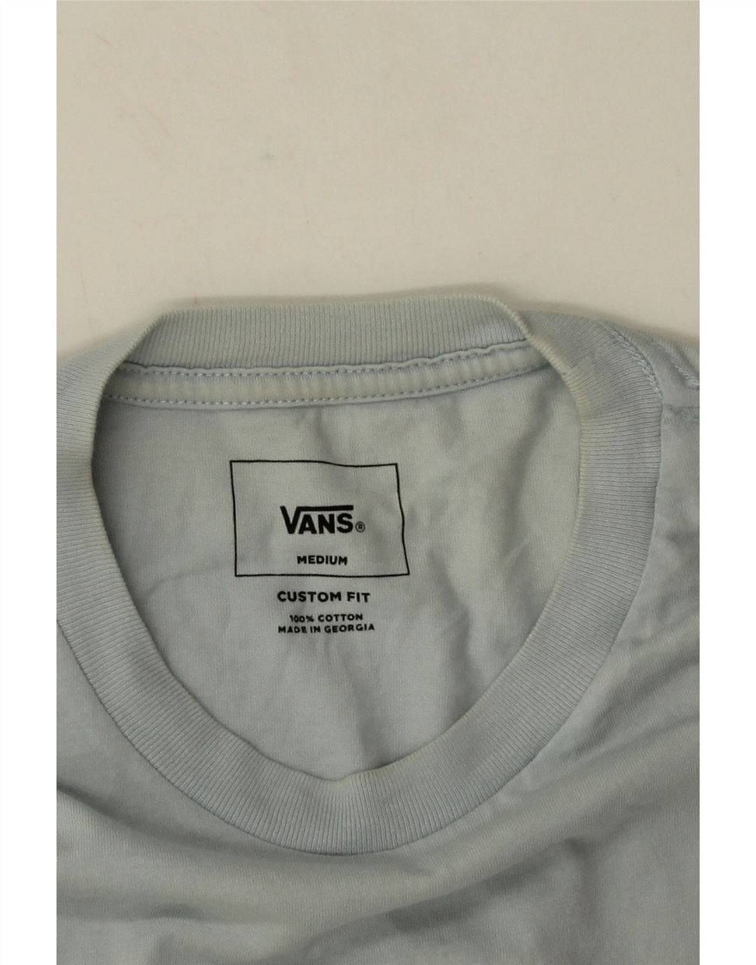 T-shirt grafica personalizzata da uomo Vans Top in cotone blu medio
