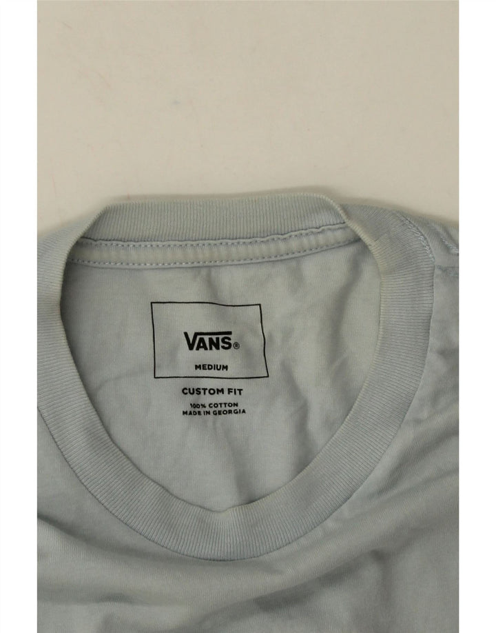 T-shirt grafica personalizzata da uomo Vans Top in cotone blu medio
