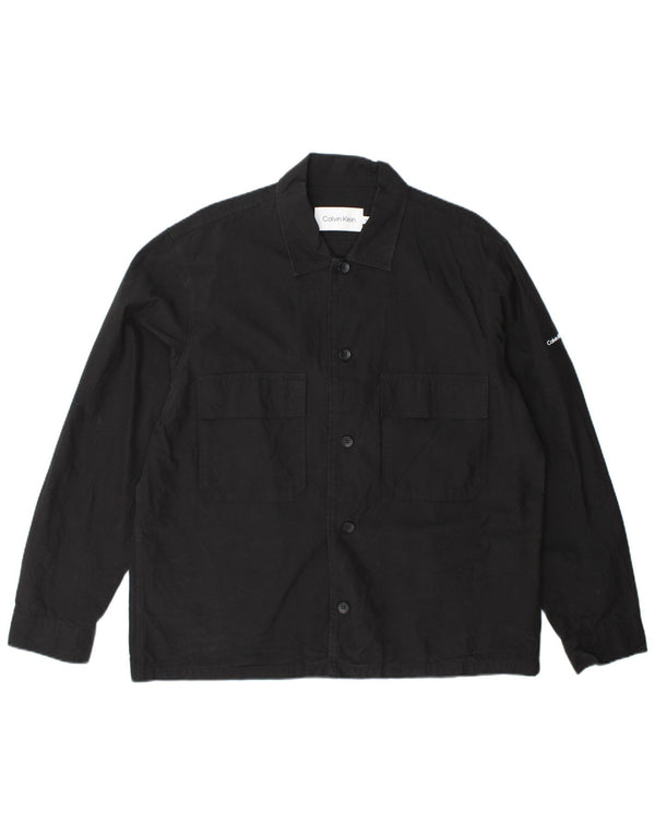 Camicia da uomo Calvin Klein XL in cotone nero