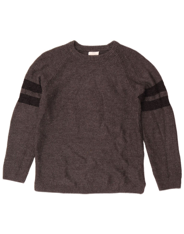 Maglione Zara per ragazzi con scollo a barca con grafica 11-12 anni in acrilico a righe grigie