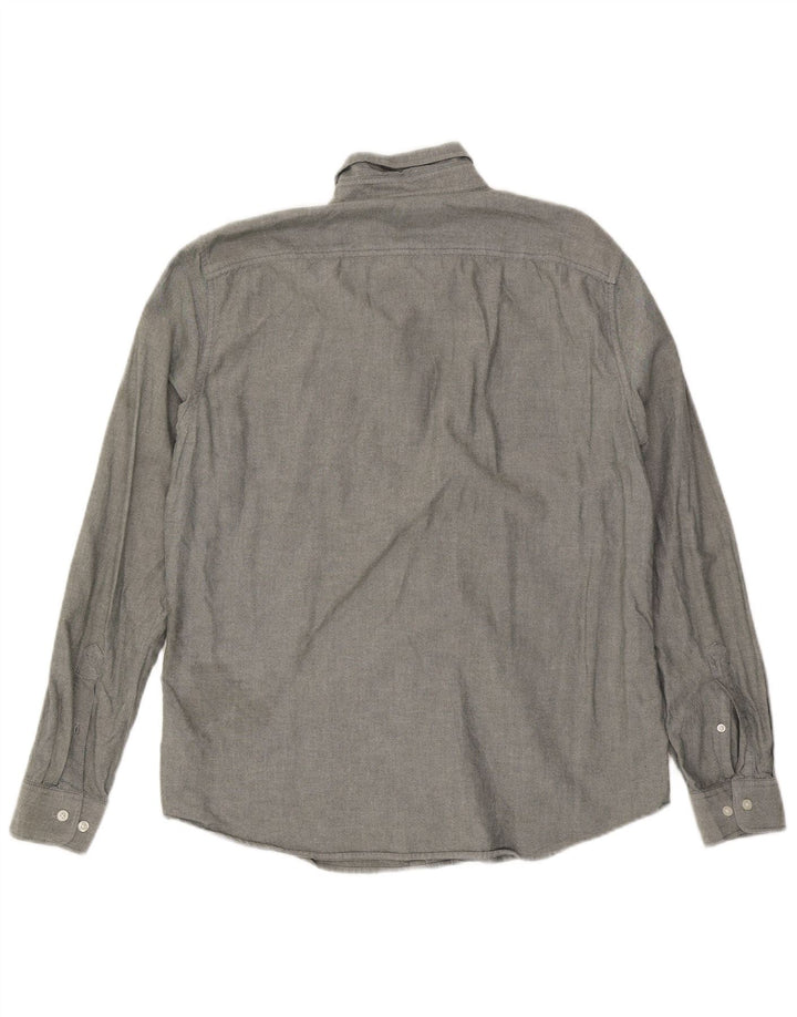 Camicia Timberland da uomo slim fit grande in cotone grigio