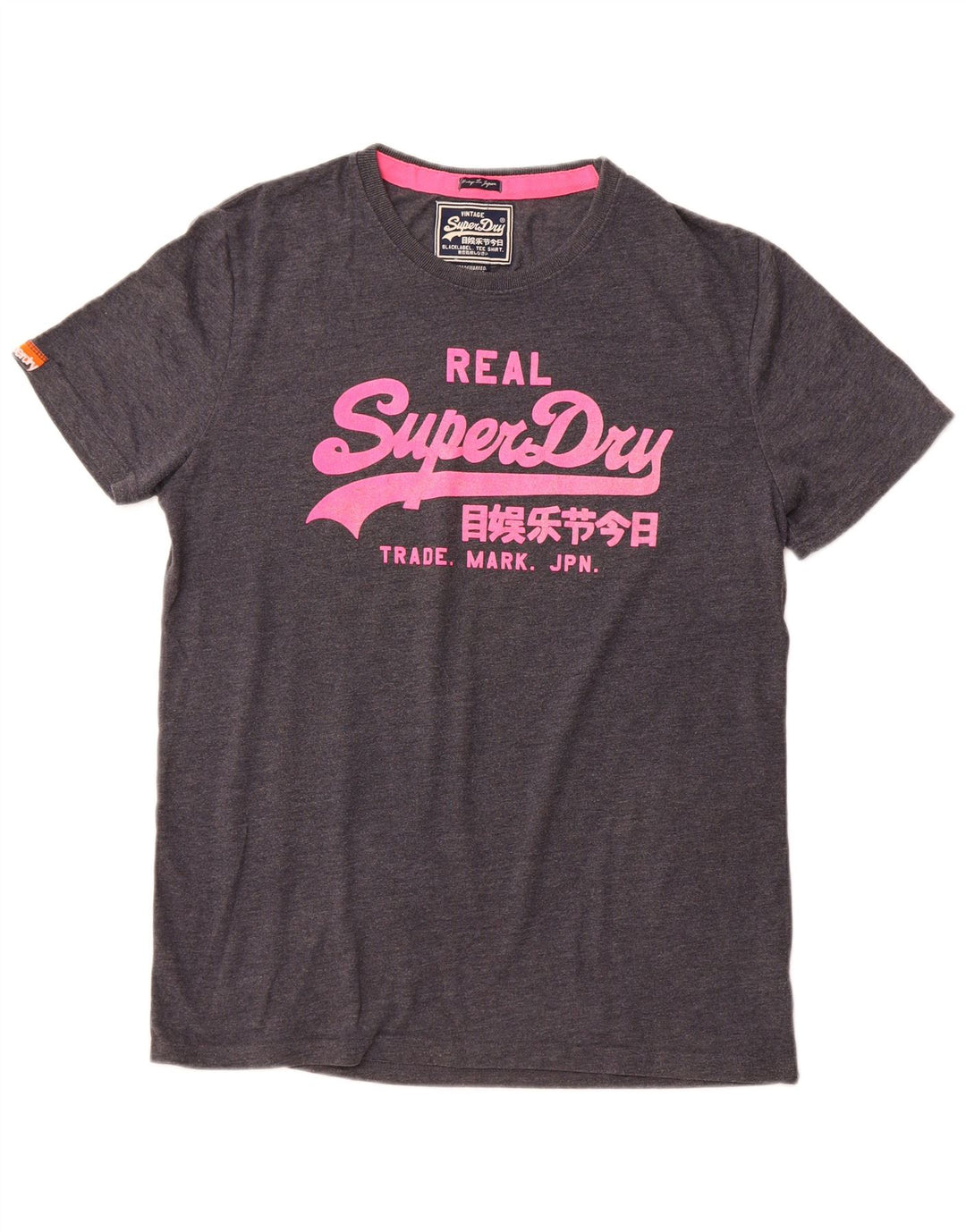 T-shirt grafica da uomo Superdry Top XL in cotone grigio