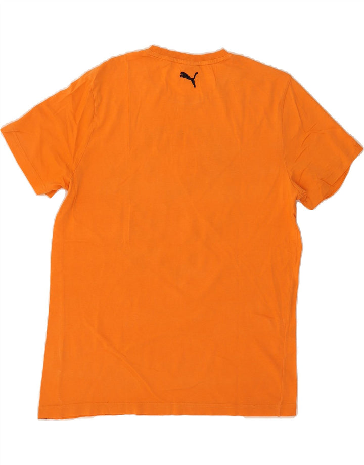 PUMA Mens Graphic T-Shirt Top Large Orange Cotton Vintage Puma and Second-Hand Puma from Messina Hembry 