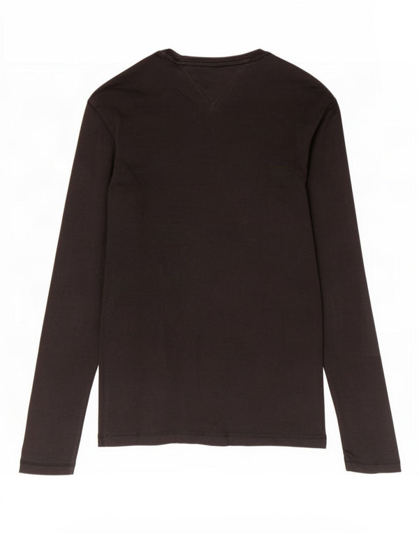 Tommy Hilfiger Top da donna a maniche lunghe UK 14 Large Nero