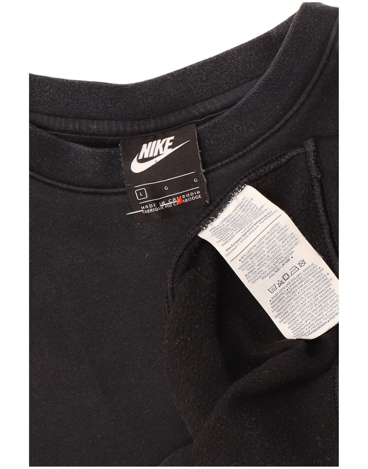 Felpa da uomo Nike Maglione grande in cotone nero