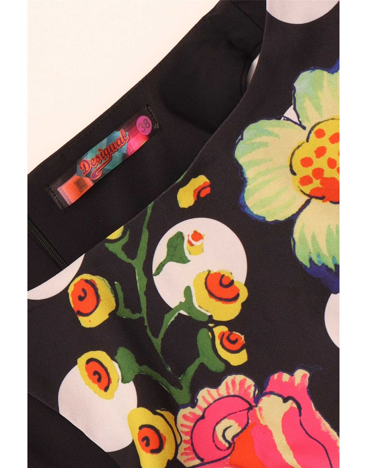 Abito tubino senza maniche da donna Desigual EU 38 medio blu navy a pois