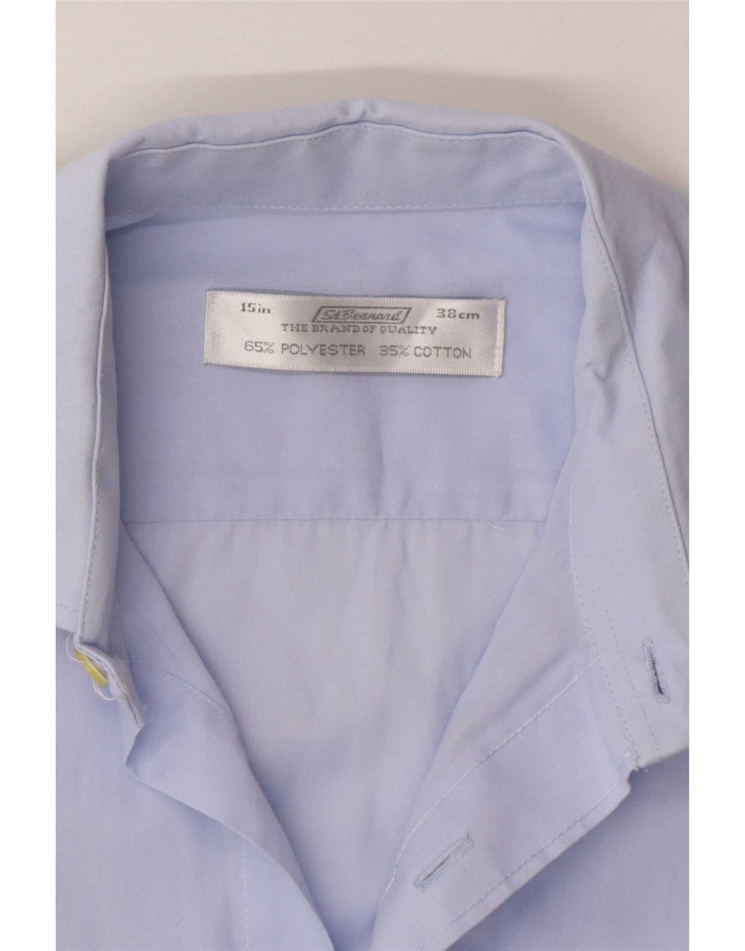 St. Camicia da uomo Bernard Taglia 15 38 Poliestere blu medio
