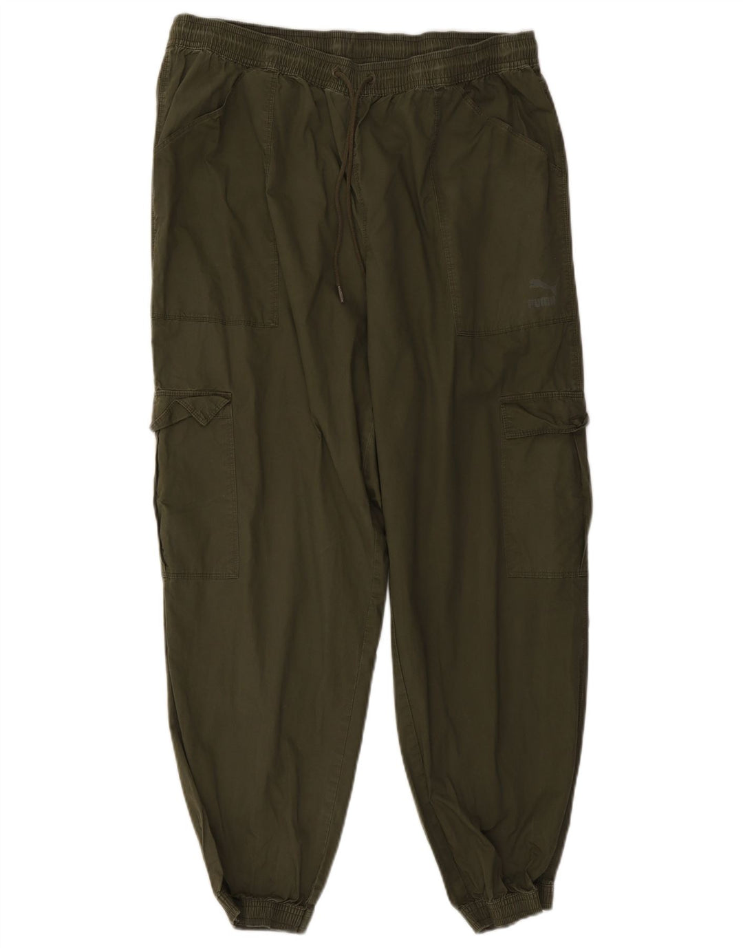 Pantaloni cargo da jogging PUMA da uomo XL W38 L28 cotone kaki