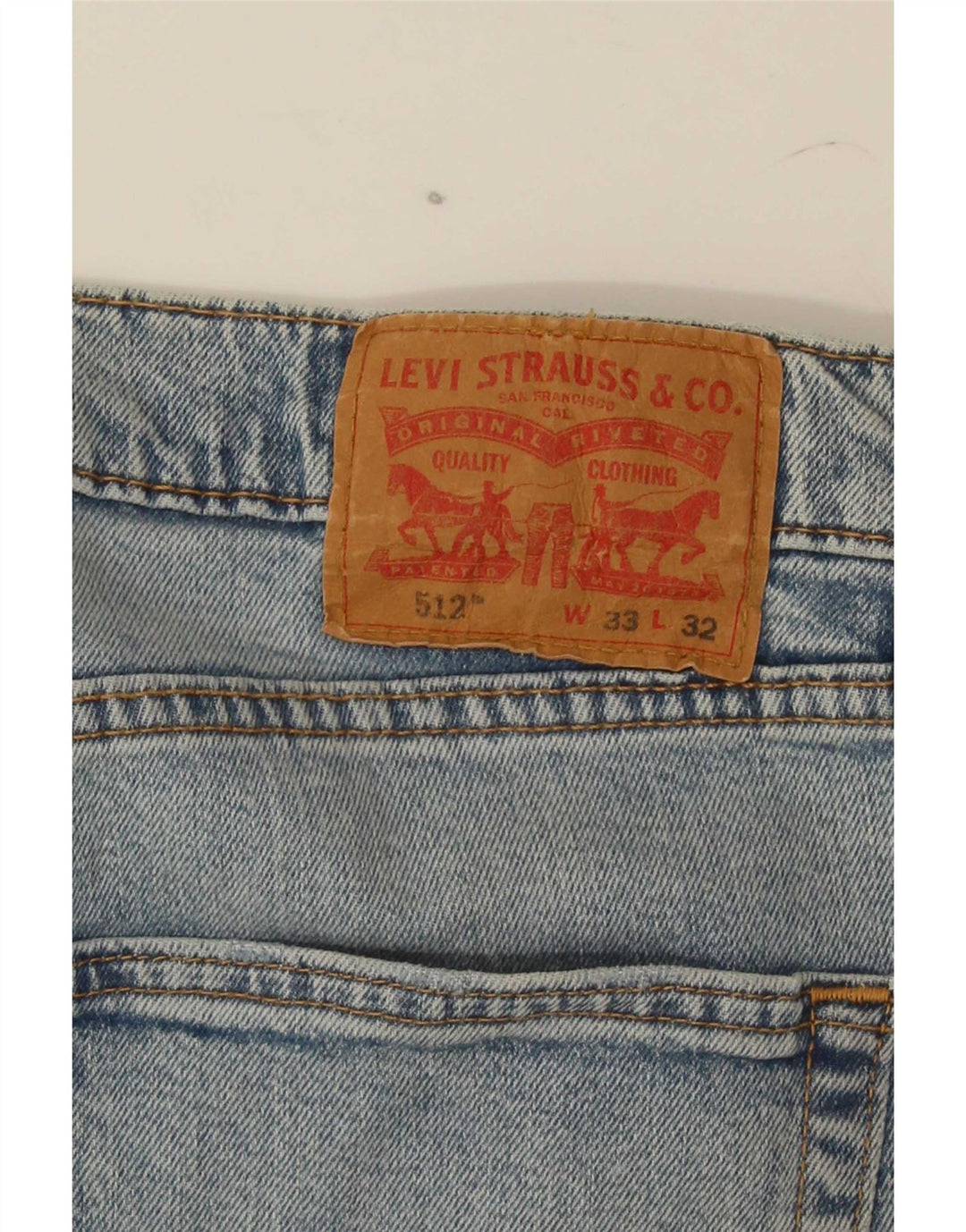 Levi's Uomo 512 Jeans affusolati slim effetto consumato W33 L27 Blu