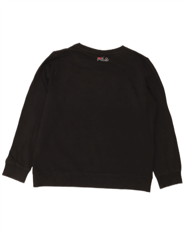 Felpa grafica da donna Fila Jumper UK 14 Medium Nero